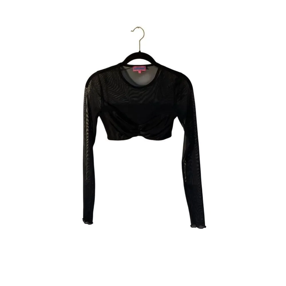 Edikted women’s black fitted black whimsigoth Gothic top small